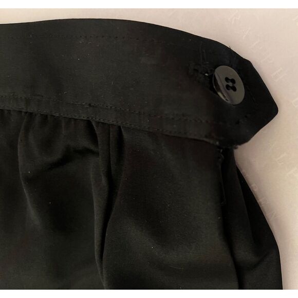 SAINT LAURENT RIVE GAUCHE BLACK SATIN SKIRT Sz: 42 - Picture 6 of 11
